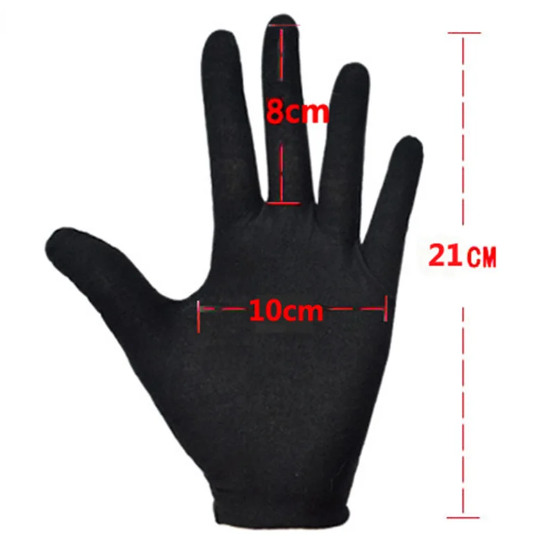 1 Uds nuevos guantes guantes de algodón bloqueo de máquina 18-21CM diseño ergonómico algodón de alta calidad al aire libre 12 pares negro