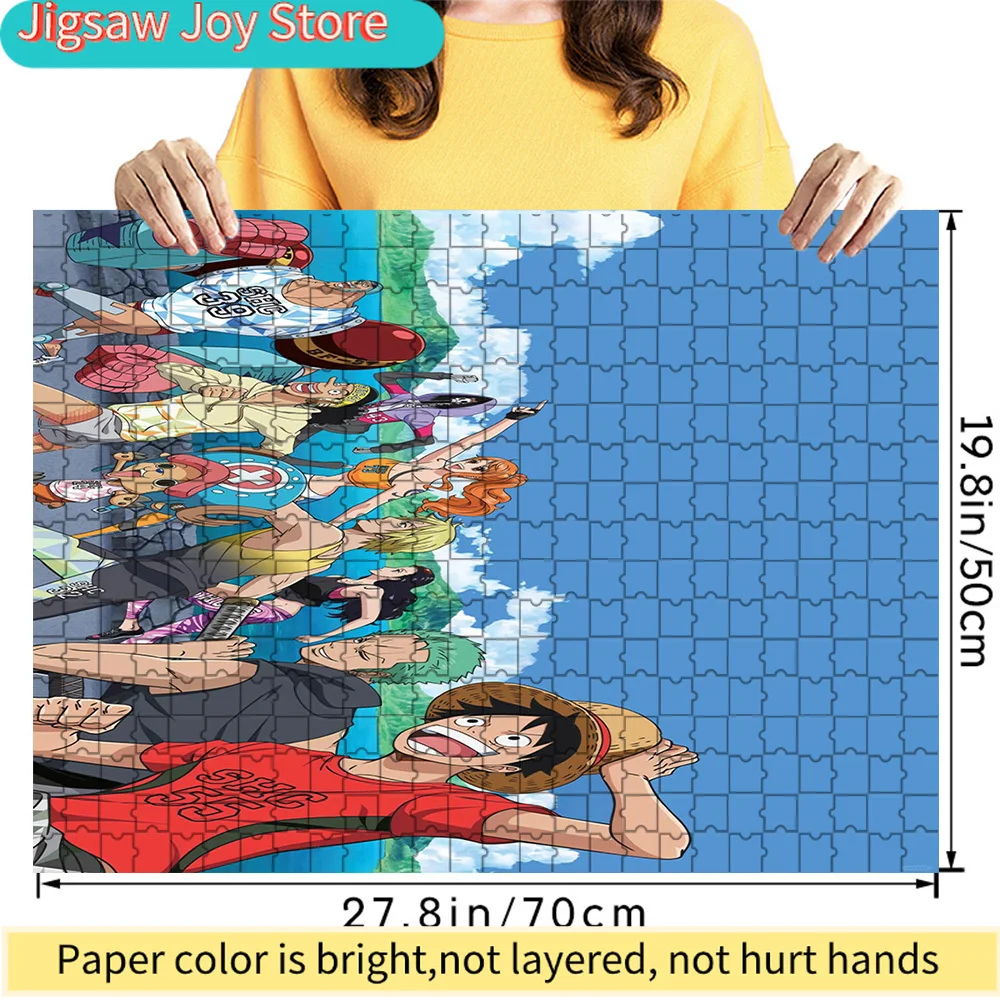 

Премиум-пазл из бумаги: One Piece, Пираты Соломенной Шляпы, повседневная уличная одежда, групповая сцена, аниме-арт, высококачественный картонный пазл