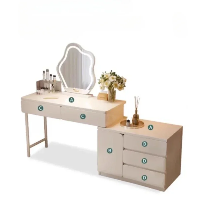 

Luxury Makeup Dressing Table Mirror Set Modern Princess Dressers Storage Drawers Hotel Tocador Para Dormitorio Furniture
