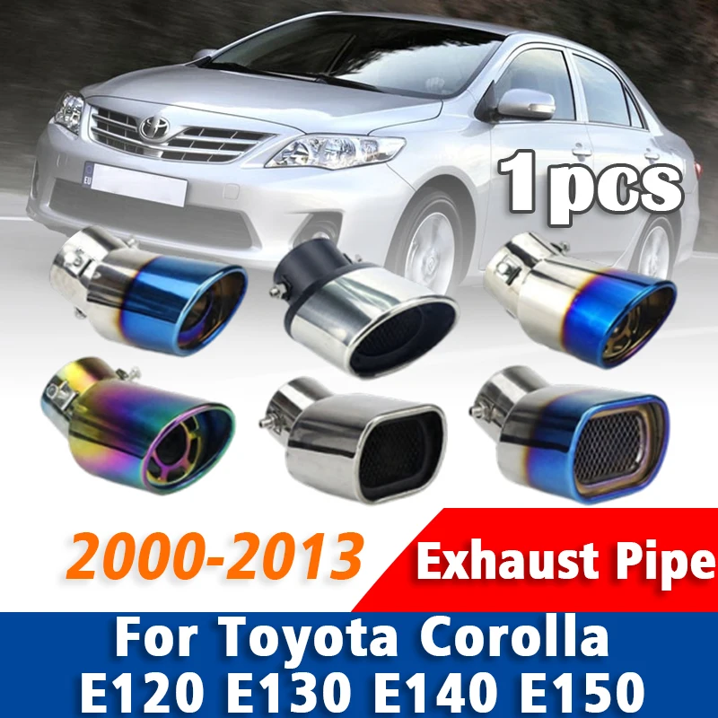 

1Pcs For Toyota Corolla E120 E130 E140 E150 2000-2013 Stainless Steel Exhaust Pipe Muffler Tailpipe Muffler Tip Car Accessories