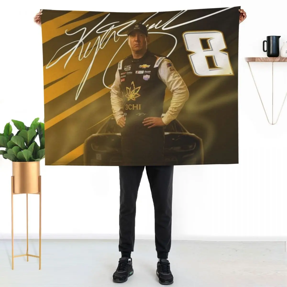 

kyle busch Throw Blanket Warm Napping Blanket for Office Couch Bed