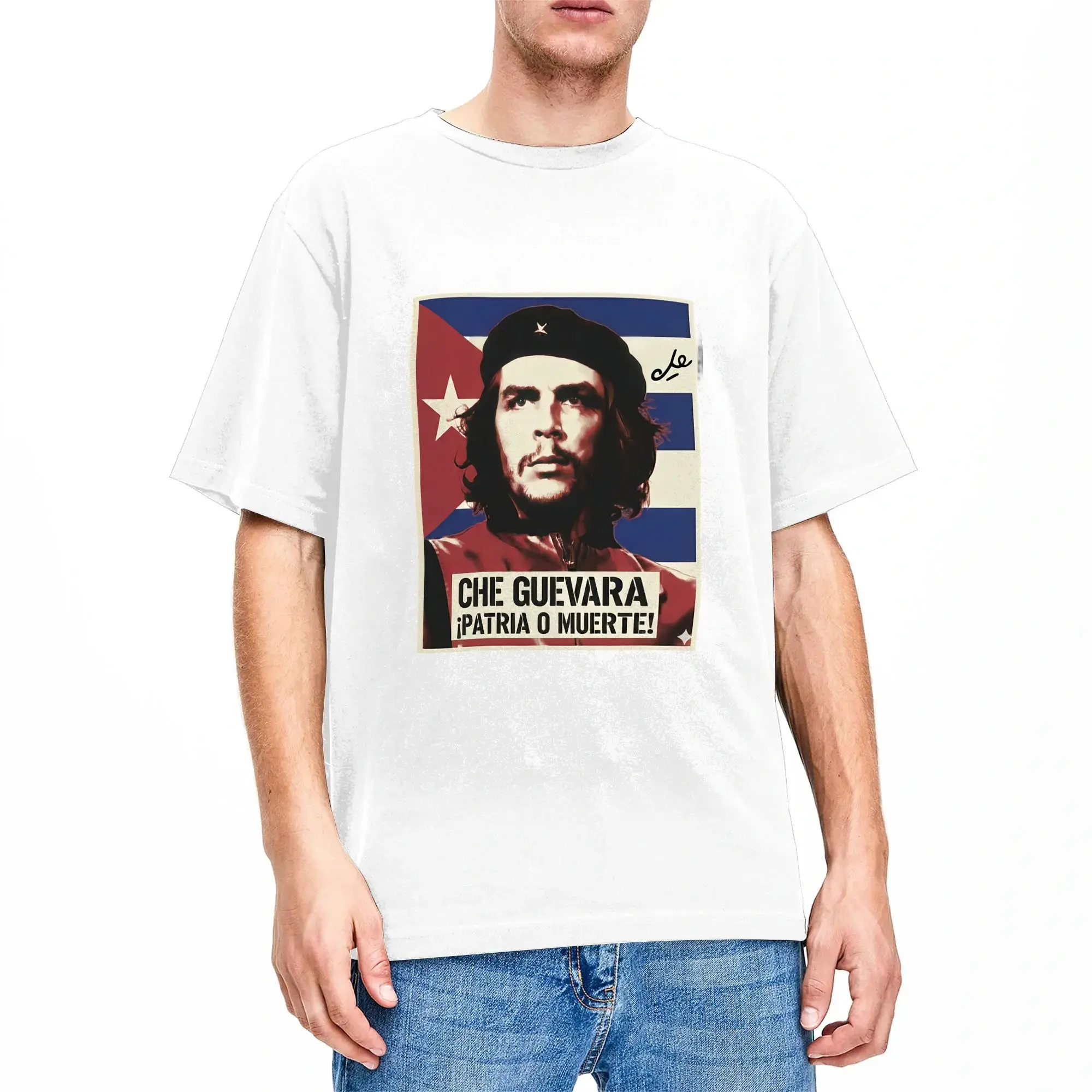 Red Star Soviet Che Guevara Cotton T Shirt For Couple Summer  Vintage T-Shirts Leisure Tee Shirt Oversize Pattern Tops