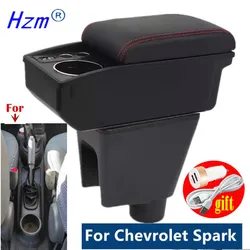 For Chevrolet Spark Armrest Box For Chevrolet Spark 3 III Aveo T200 Car Armrest Storage Box cup holder Retrofit Car Accessories