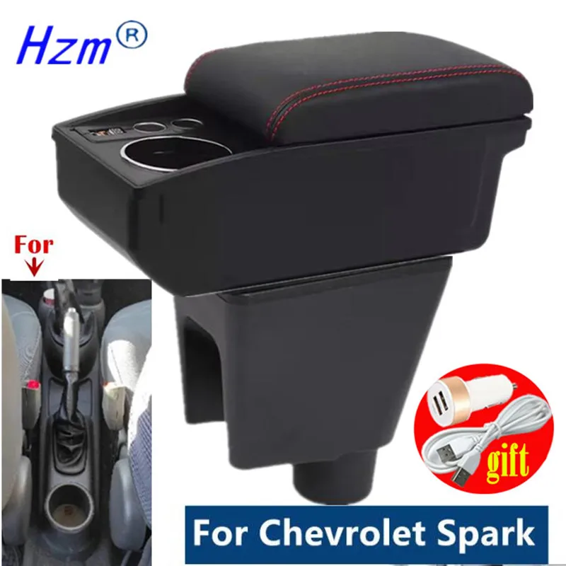Do Chevrolet Spark Podłokietnik do Chevrolet Spark 3 III Aveo T200 Podłokietnik samochodowy Schowek na kubek Uchwyt na kubek Akcesoria samochodowe Retrofit