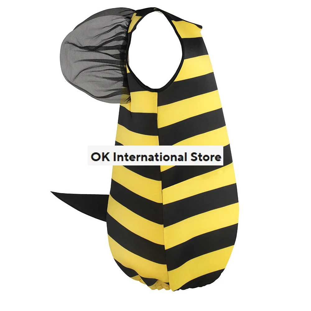 Halloween Cosplay Kostuum Set Kerst Insect Bee Jumpsuits Jurk Met Vleugels Volwassen Man Vrouw Kawaii Carnaval Festival Pak