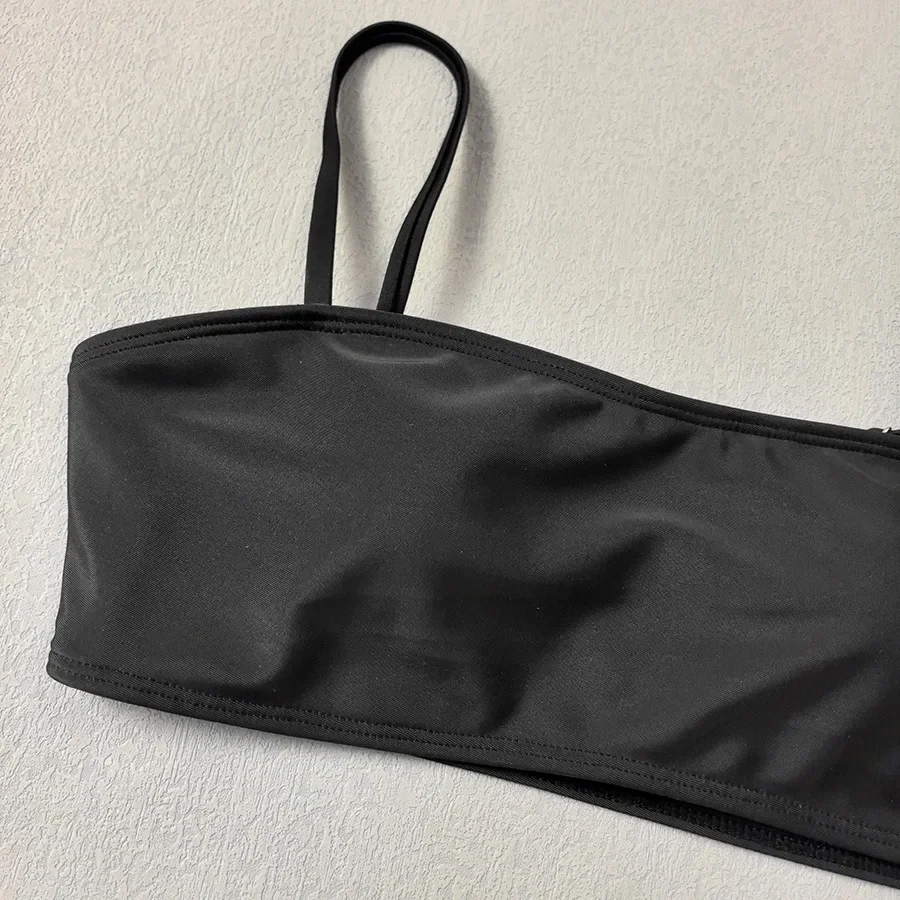 Coconut Tree Print Bikini Set Women Black Long Sleeve Cover Up 3 Piece Swimsuit 2025 Bathing Suit High Waist Panties Swimwear