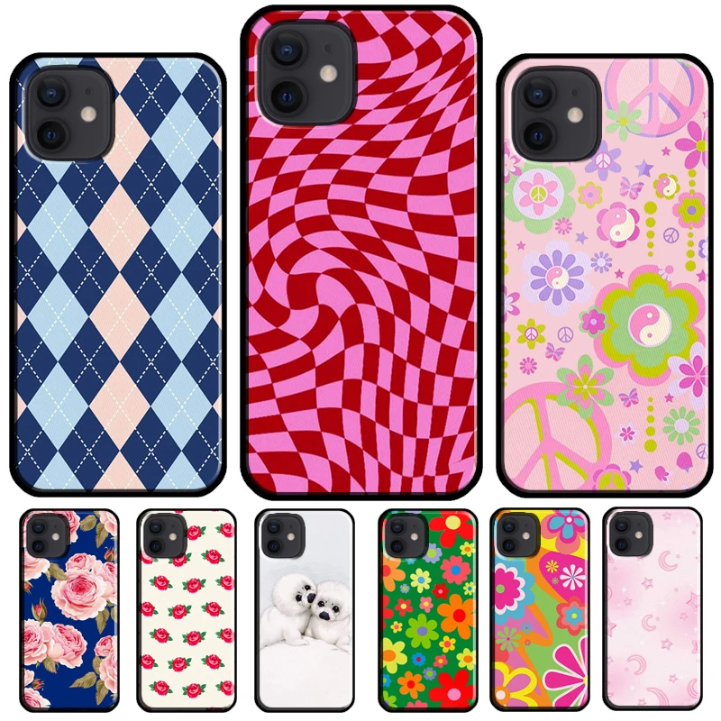 Peacr N Luv Flower Power Slumber Party Phone Case For iPhone 16 15 12 11 14 Pro Max 13 Mini Plus XR X XS Max Back Cover