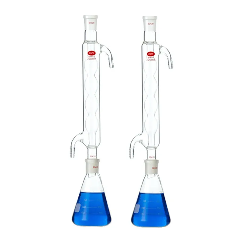 

COD Condenser Reflux Device Set 250ml Spherical Condenser Tube+ground Triangular Flask with Matching Decoration