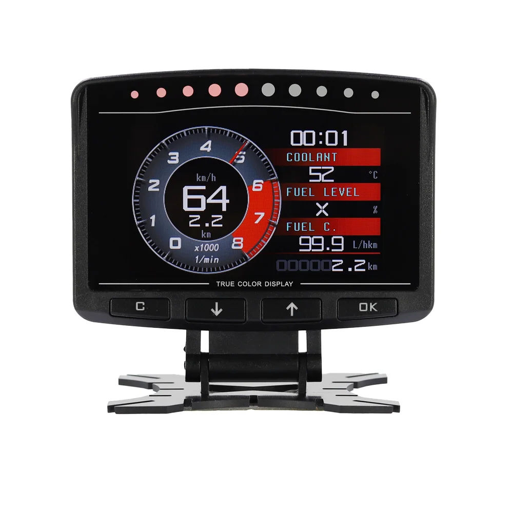 Smart Gauge O/bd Onboard HUD Multi-language Super Performance OB/D2 Auto Head up Display Speed Alarm