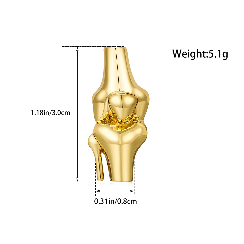 DCARZZ Medical Kneecap Brooch Bone Joint Pin for Doctor Nurse Orthopedic Surgeon Jewelry Backpack Lapel Badge Gifts