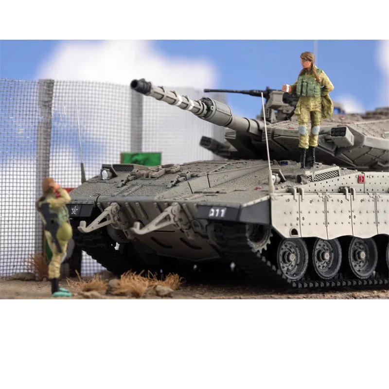 1:72 رسمت نموذج ثلاثية الأبعاد الطباعة الراتنج 2 قطعة الجنود المدرعة الإسرائيليين لتقوم بها بنفسك المشهد ملحق عمل الشكل جمع العرض