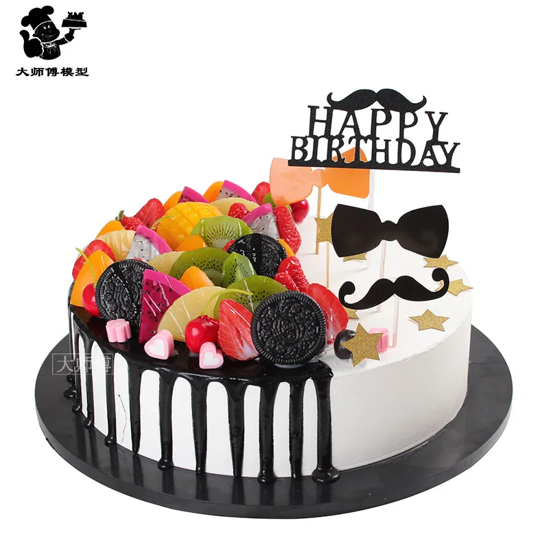 

Birthday cakes model simulation model fruit mousse cakes display window samples fake cake artificial cake decorations