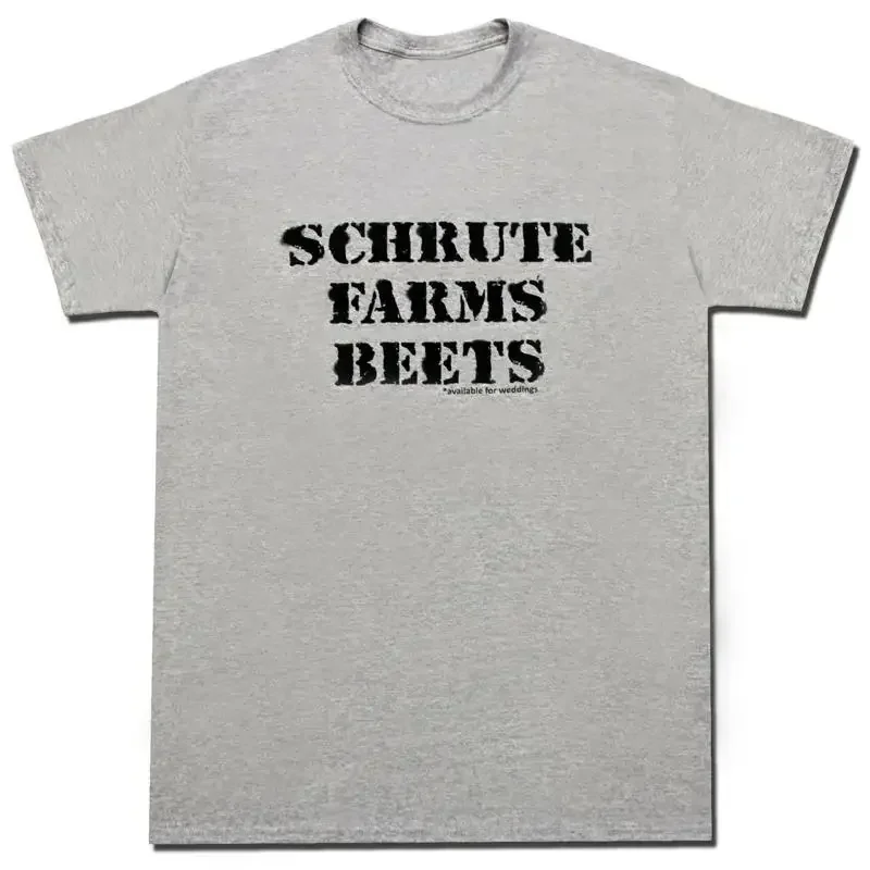 Adult Men s The Office Dwight Mose Schrute Farms Beets Gray T shirt Tee