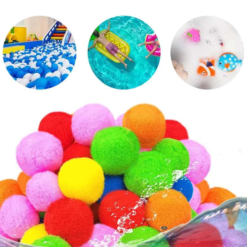 10-60PCS Colorful Water Splash Ball Pool Time Play Lightweight Splashing Sports Games Throw Balls Summer Bath Activitoes Set ZYF