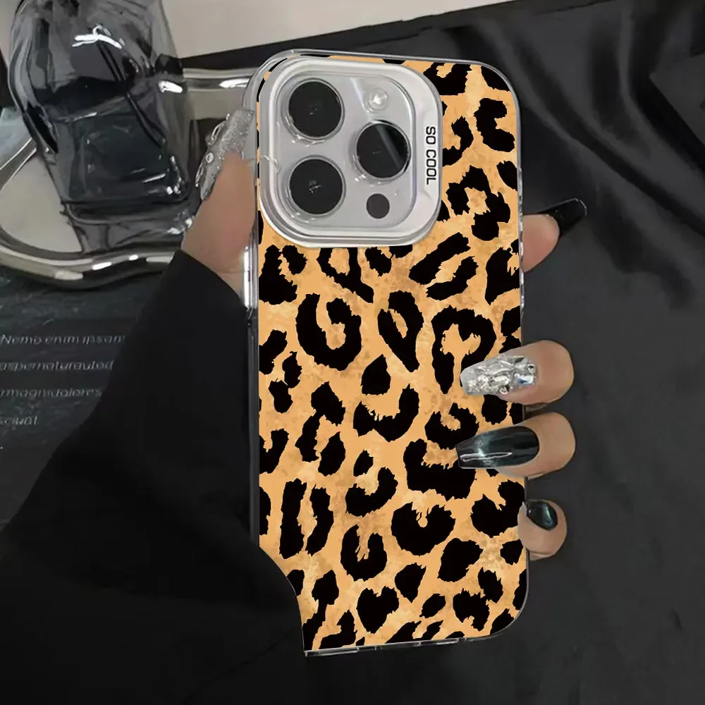 Fashion Leopard Case dla Motorola Moto G84 5G G10 G20 G30 G04S G24 G14 G34 G13 G23 G53 G22 E32S E22i Shockproof Protect Cover