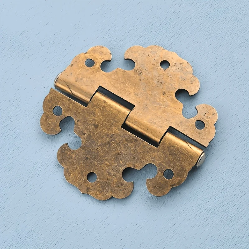 2Pcs Retro-style Zinc Alloy Furniture Hinges, Classic Retro Metal Hinges, Replacing Wooden Boxes with Wardrobe Cabinets