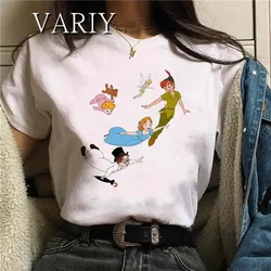 Estate Peter Pan stampa cartone animato T-Shirt donna Cool Tee femminile Streetwear Cool T-Shirt oversize sport manica corta per ragazze