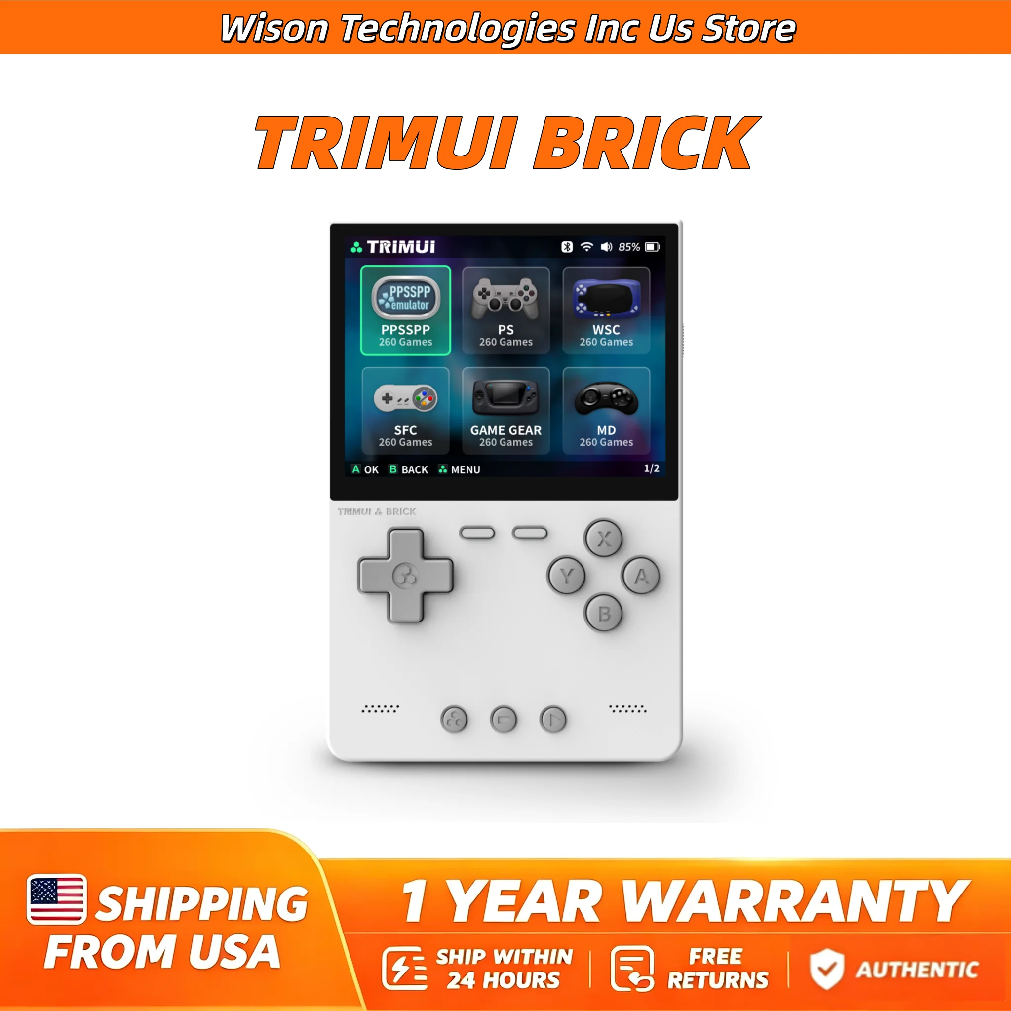 Gaming Console G5 - Trimui BRICK Retro Handheld Game Console