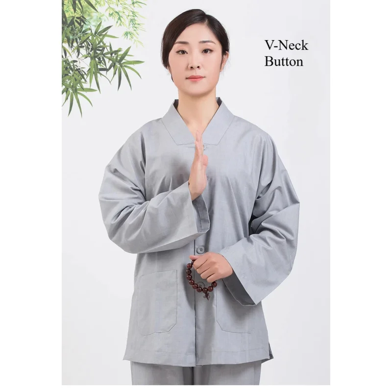 Traditional Chinese Buddhist Monk Clothing for Women Laymen Meditation Uniforms Sets Buddhism Monk Robes Clothes