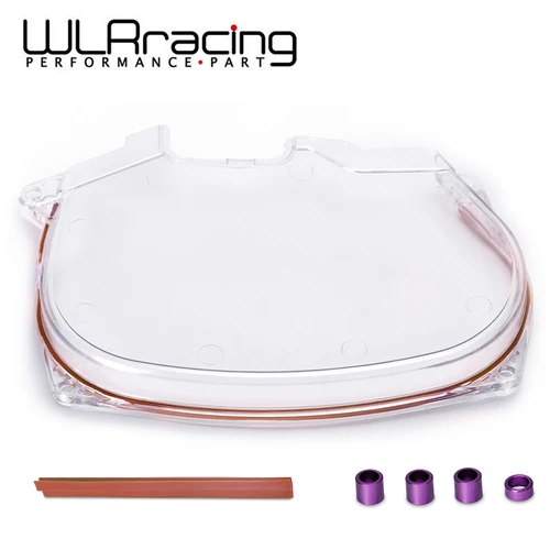 Imagen 1 del producto Cubierta de engranaje de leva transparente WLR, cubierta de correa de distribución, polea de leva Turbo para 96-05 Mitsubishi Evolution Lancer EVO4-8 4G63 WLR6338
