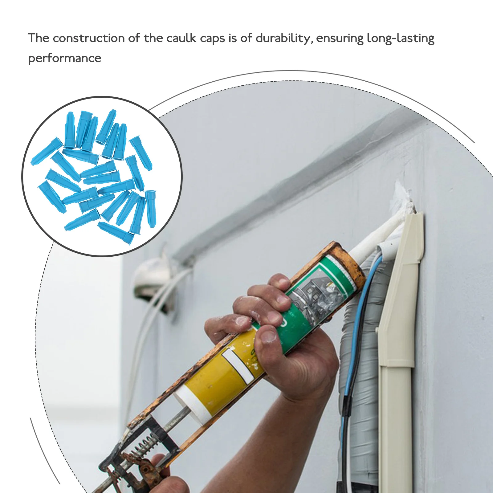 

24 Pcs Glass Glue Nozzle Caulk Saver Sealer Tube Covers Sealants Keeper Caps Caulking