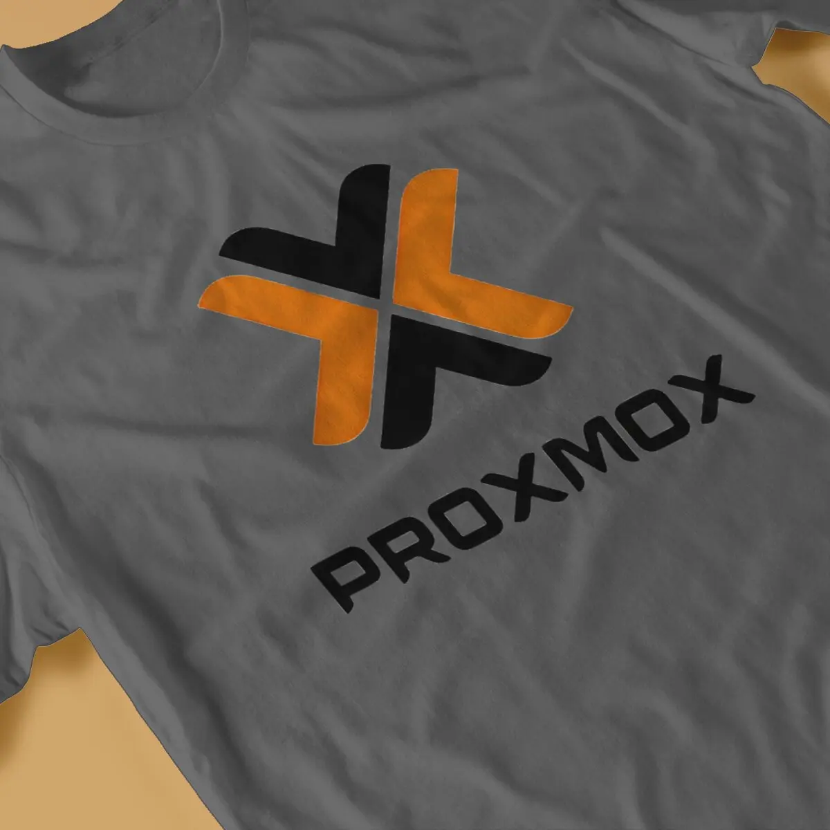 Proxmox Logo T Shirts Men Cotton Vintage T-Shirts Crewneck Linux Tees Short Sleeve Clothes Printing