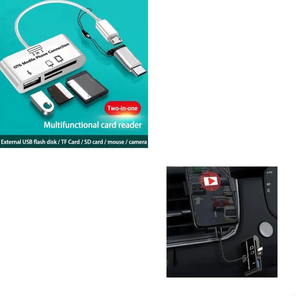 462E USB Flash Card Reader OTG Adapter USB Type C to Micro USB TF Card Reader
