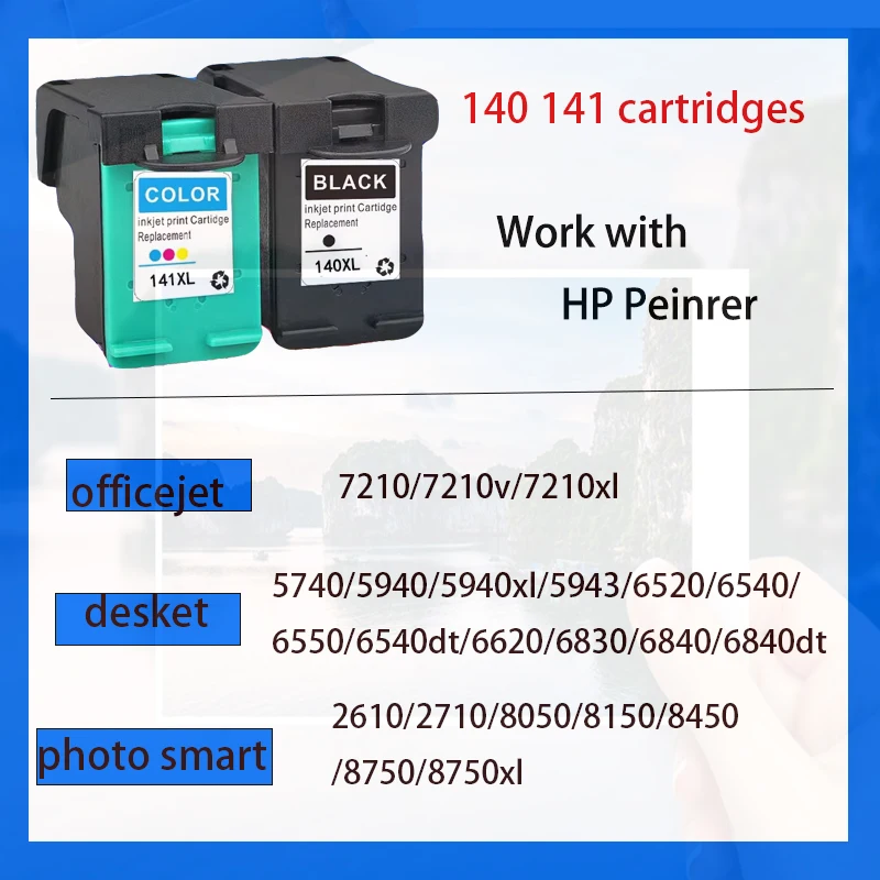 einkshop Ink Cartridges For  HP140 HP140XL 140 141  140XL Deskjet D4263 D4363 Officejet J5783 J6413 5700 Series Inkjet Printer