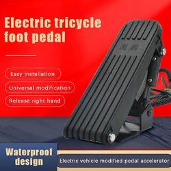 Foot Pedal Electric Bike Scooter Throttle E-bike Electric Tricycle Accelerator Pedal Speed Control Motorcycle Throttle