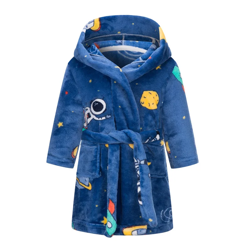Frühling Herbst Langarm Kinder Kleidung Koralle Samt Nachthemd Raum Muster Mode Homewear Kleinkind Kinder Kleidung 2-6 Jahre