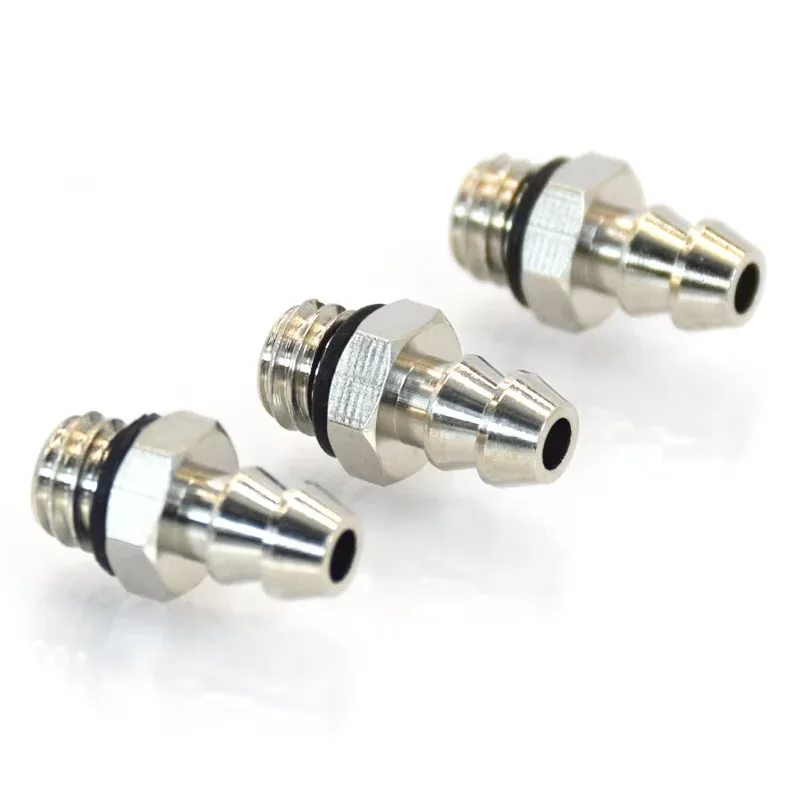 1PC 2mm 3mm 4mm 6mm OD Air Pneumatic Hose to M3 M4 M5 M6 Male Mini Barb Fitting pagoda joint Copper nickel Iron plating Brass