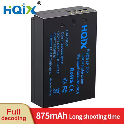 HQIX for Canon EOS Rebel SL1 M M50 Mark II M10 M200 100D X7 PowerShot SX70 HS Camera LP-E12 Charger Battery