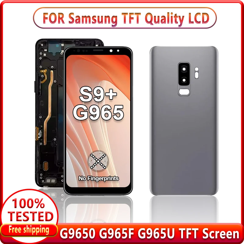 

TFT качественный ЖК-дисплей для Samsung Galaxy S9 Plus G965U G965N G9650, сменный преобразователь сенсорного экрана в сборе с рамкой