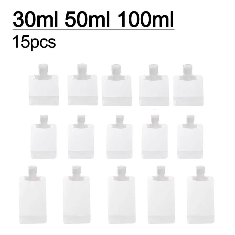 Neue 5 stücke 30 ml/50 ml/100 ml Nachfüllbare Reise Boote Leere Kosmetische Behälter Reise Flaschen Flüssigkeit kosmetische Lagerung Beutel FZP02