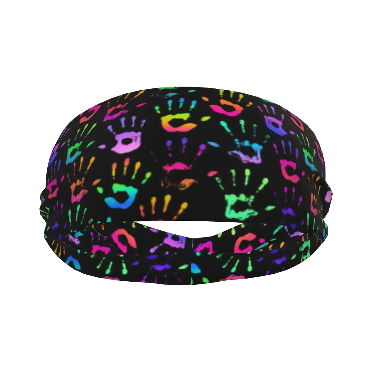 

Sports Sweatband Breathable Headband Sweat Hair Head Band Rainbow Handprints Yoga Headband