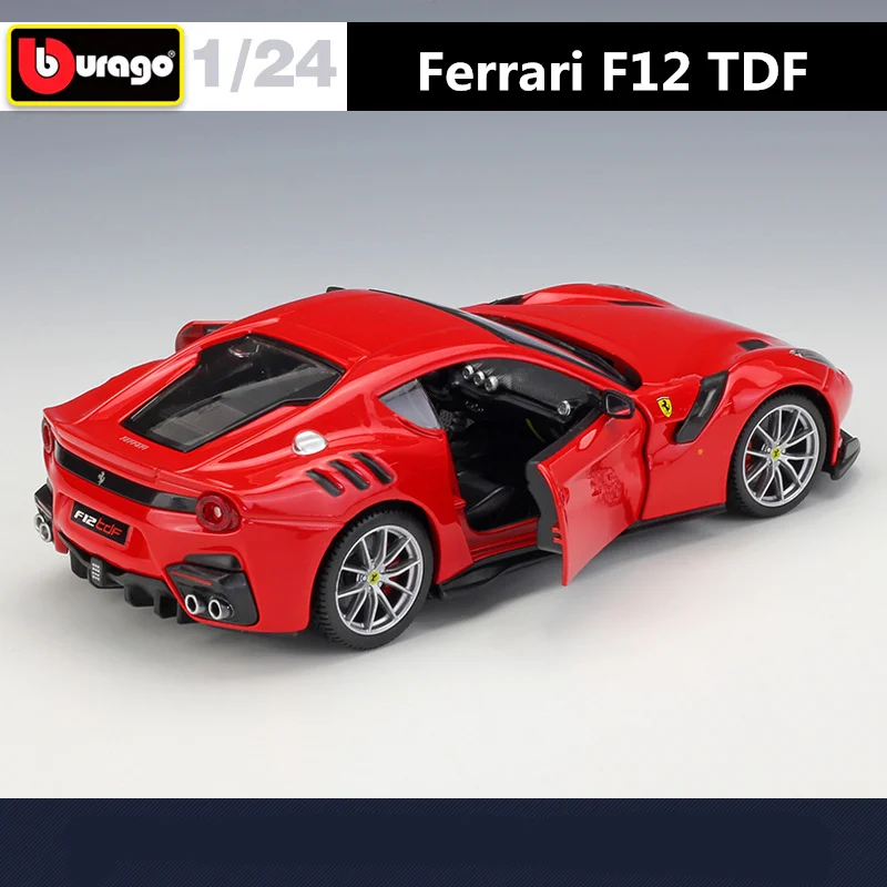 Bburago 1:24 Ferrari F12 TDF Modello di auto sportiva in lega Fonde sotto pressione Veicoli da corsa in metallo Modello di auto Simulazione Collezione Giocattolo per bambini Regalo