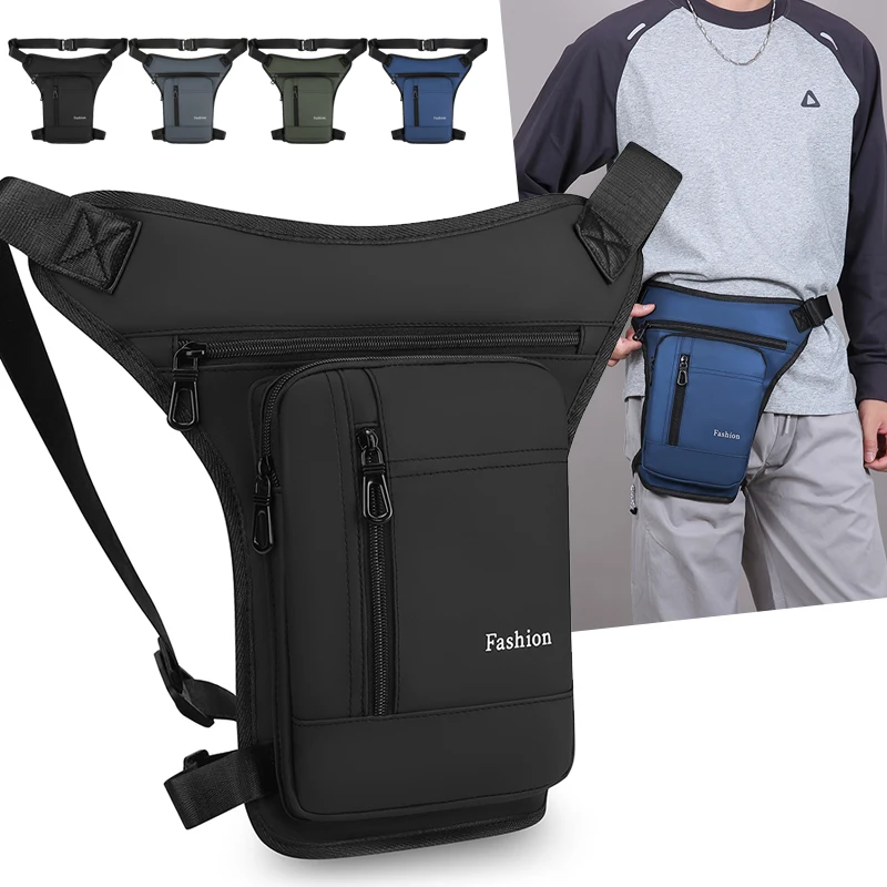 Tactical Travel Bag Waterproof Motorcycle Waist Leg Bag Men Hip Bum Pack Leg Side Bag Ride Bags Outdoor Casual Fanny Pack Bag
