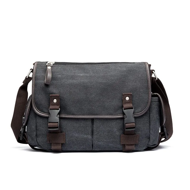 

Trendy New Aesthetics Bag Bag Bag Crossbody Men Leather Canvas Handbag Shoulder Men's Fashion Casual Two-color Personalized Arc