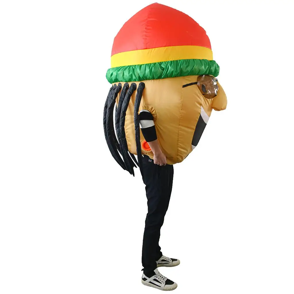 Inflatable Jamaican Costume Masquerade Overall Cosplay Party