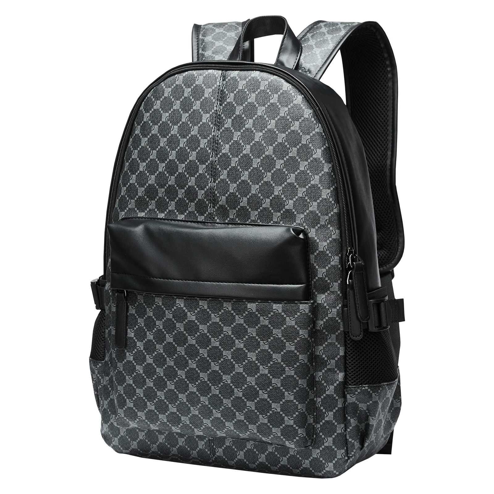 Business Men Leather Backpack, Multi functional Schoolbag fit 15.6 inch Laptop, Travel Weekend Vintage Backpack