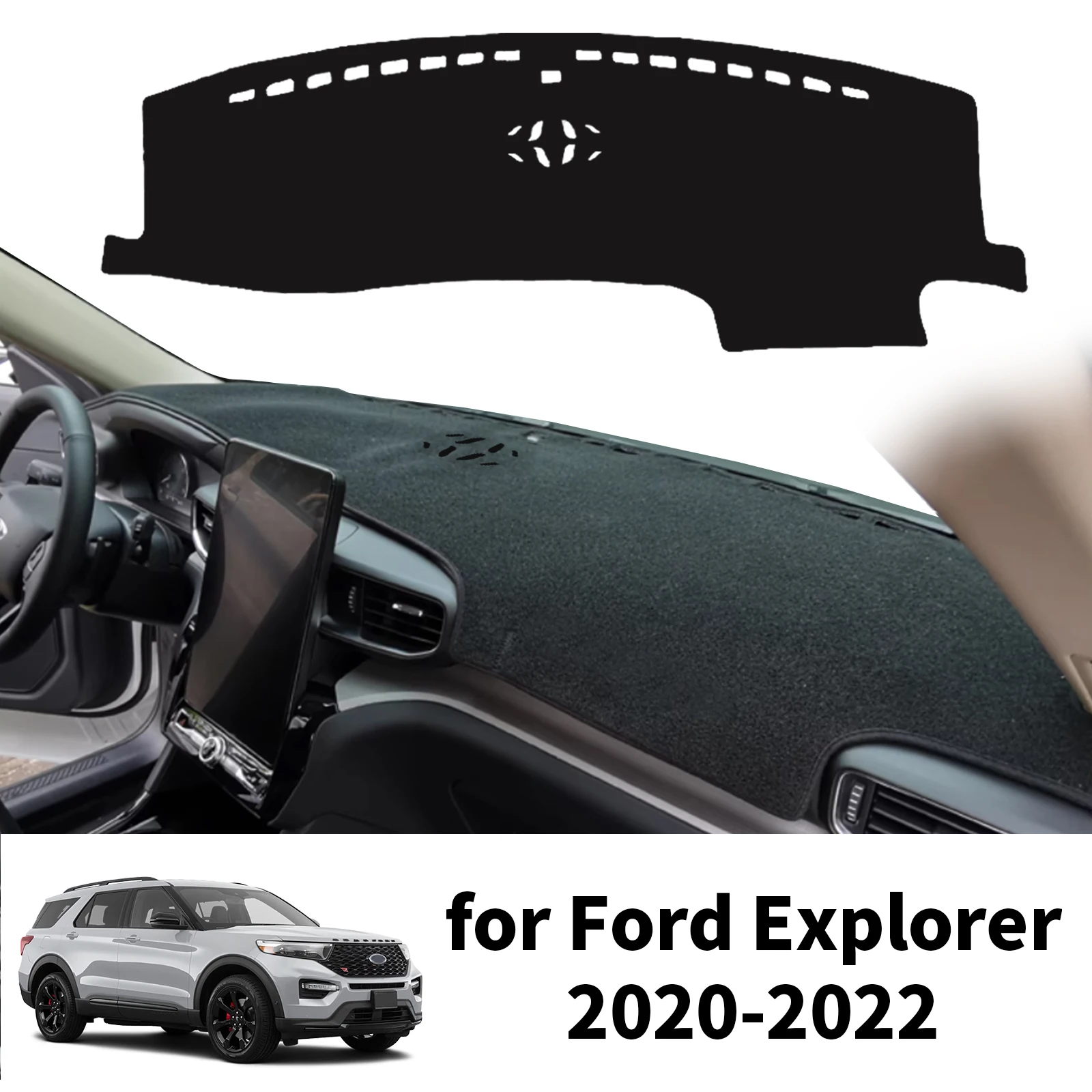 

Car Dashboard Mat for Ford Explorer U625 MK6 2020 2021 2022 Sunshade Protective Carpet Dash Mat Dashmat Accessories