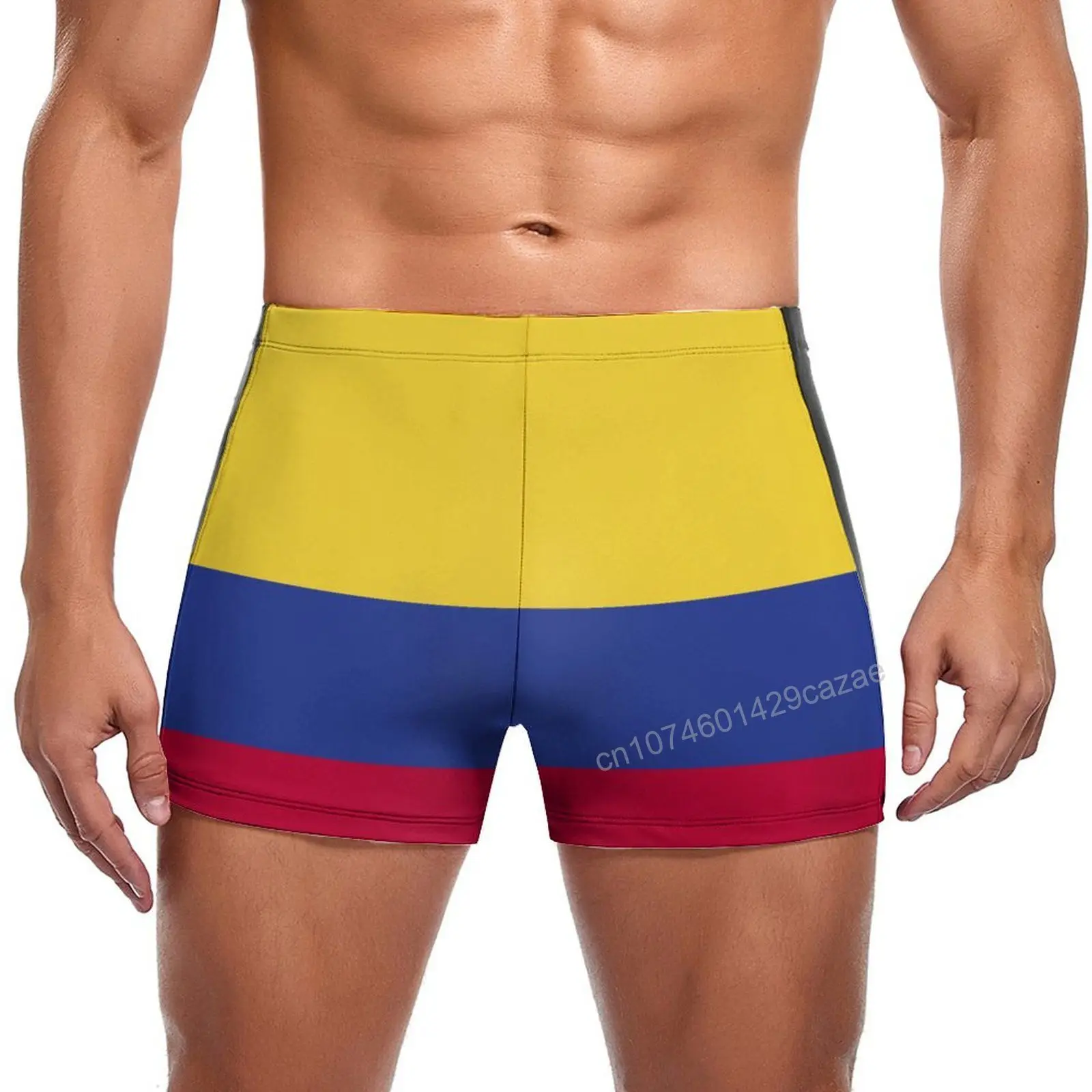 Swimming Trunks Colombia Flag Quick Dry Shorts For Men Swim Beach Short Summer Gift