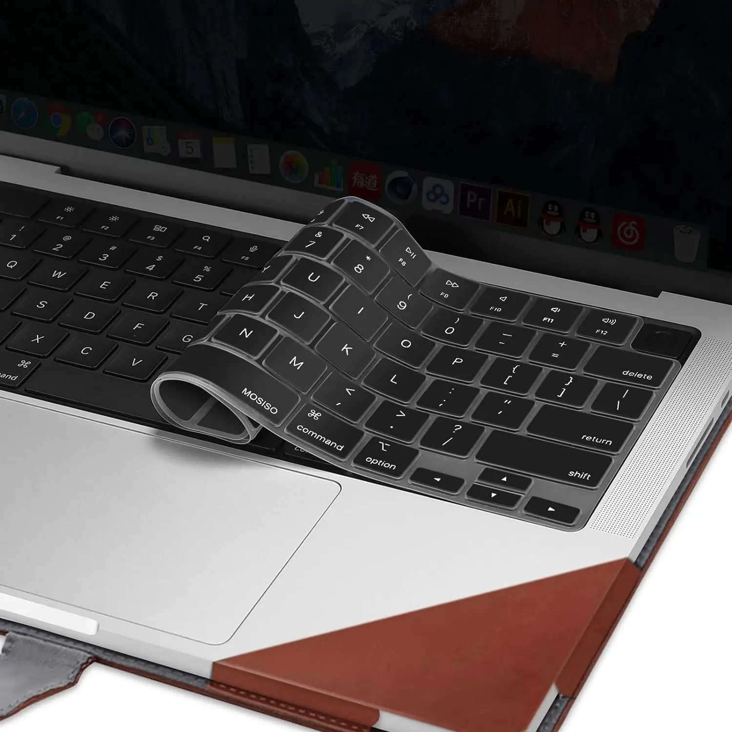 PU Leather Laptop Case for 2024 MacBook Pro 14 inch Case M3 A2918 A2992 M2 A2779 M1 A2442 Notebook Cover Sleeve with Stand - Image 5