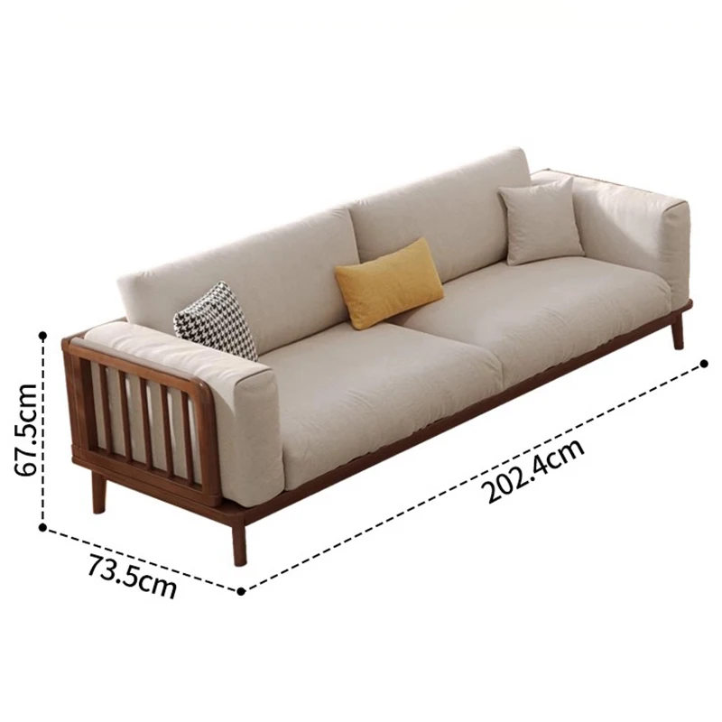 Japanese Wooden Single Sofa Vintage Classic Arm Library Kids Patio Couch Cheap Outdoor Mobili Per La Casa Living Room Furniture