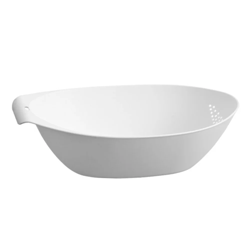 

Multi-Functional White Fruit Strainer Draining Basket Household Vegetable Washing Basin Large Capacity Plastic Colander Kitchen