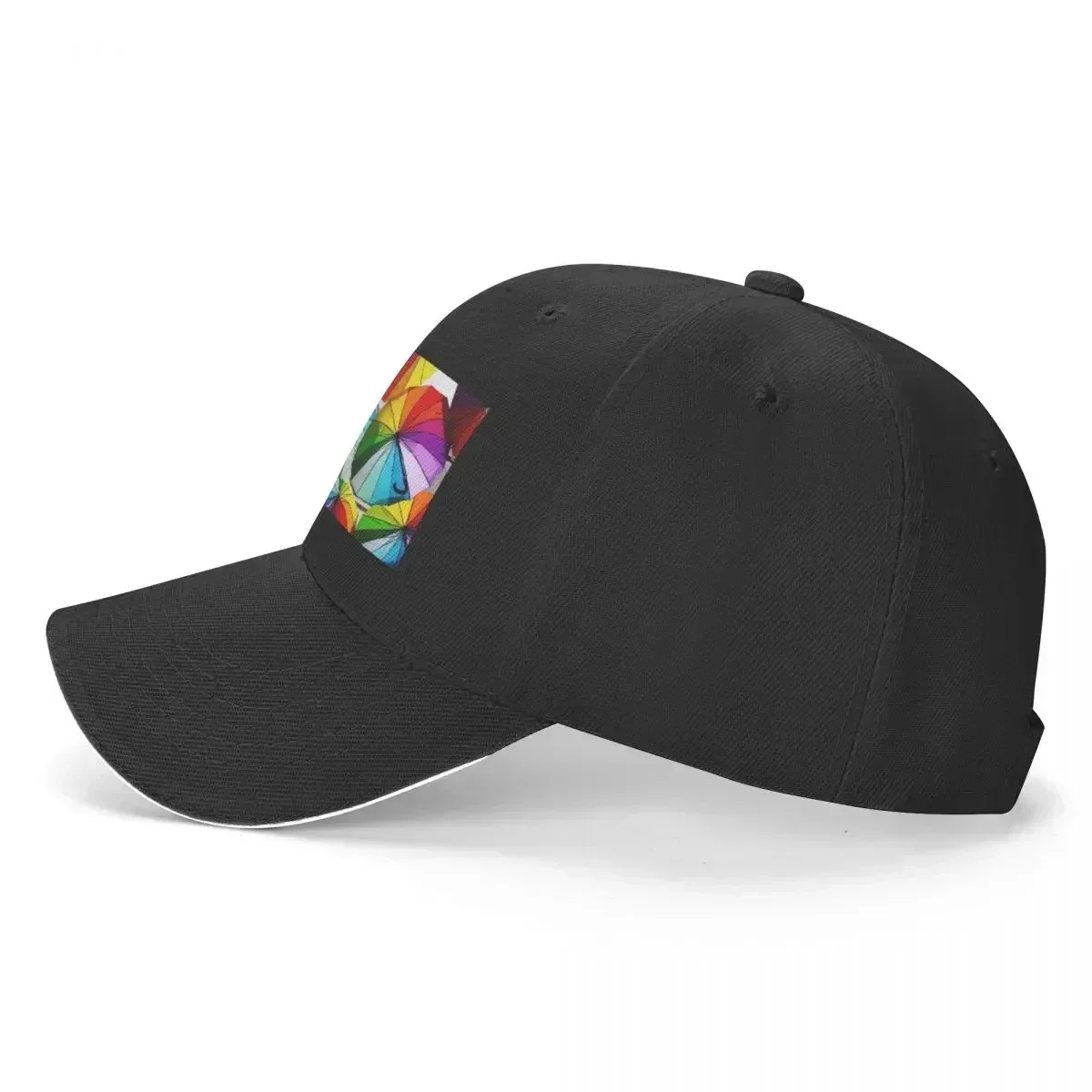 Casquette de baseball avec parapluies arc-en-ciel pour hommes et femmes, chapeau Bobble, casquette de pêche, chapeau de fête en mousse