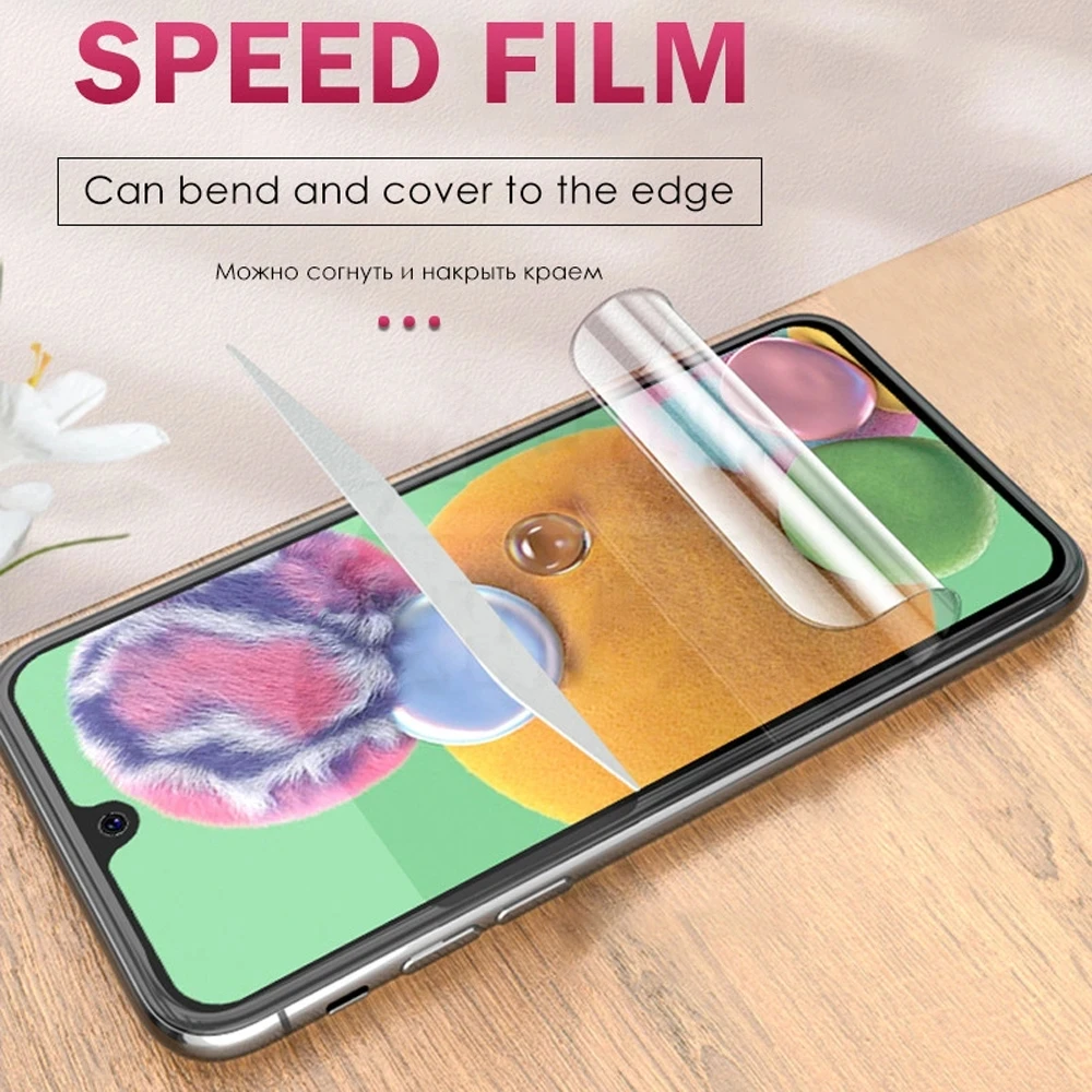 Protecteur d'écran en film hydrogel 9D, pas de verre, adapté pour Samsung Galaxy A14 A04 A04E A34 A54 M54 M14 A12 A13 A53 A73 M52 M53 M62 M13, 4 pièces