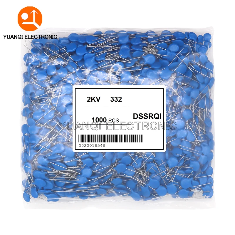 

1000pcs 2KV High Voltage Ceramic Capacitor 2000V 18PF 22PF 47PF 82PF 100PF 101 121 151 221 331 471 681 102 152 222 332 472 103