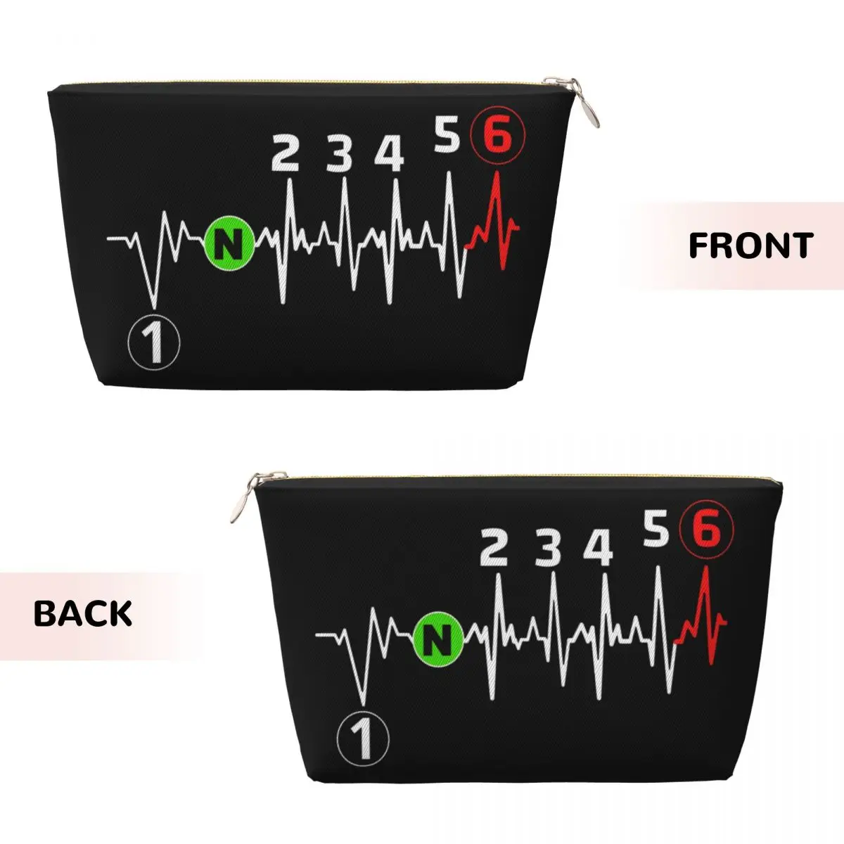 Custom Motorbike Heartbeat 1n23456 Travel Cosmetic Bag Bike Motocross Motor Sport Makeup Toiletry  Beauty Storage Dopp Kit