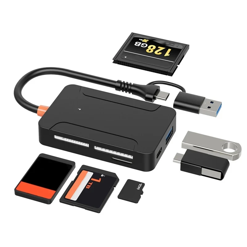 Type C USB 3.0 Card Reader SD TF MS U Disk Compact Flash Card Adapter for Laptop Multi Card Reader Card Reader [To&On-e]